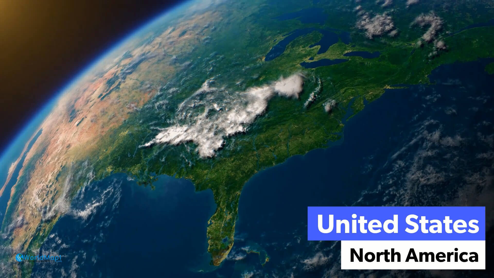 United States and North America Satellite View
